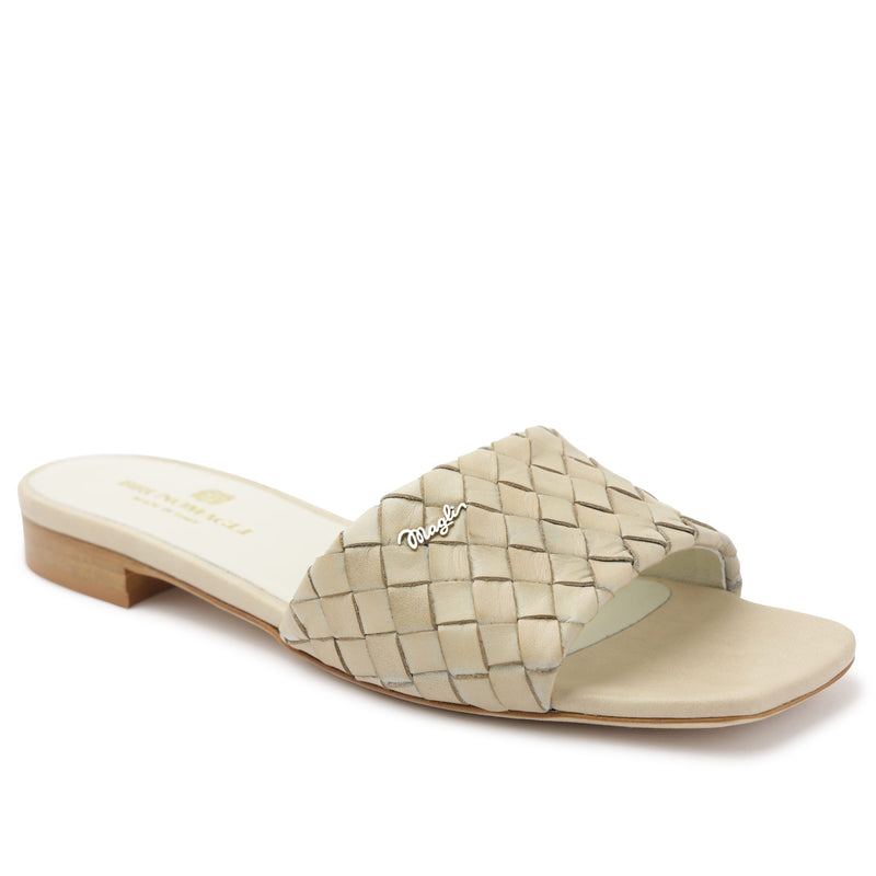 Robertha Handwoven Square-Toe Slide