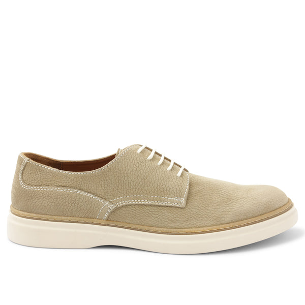 Sandro Plain Toe Leather Derby Oxford - Beige