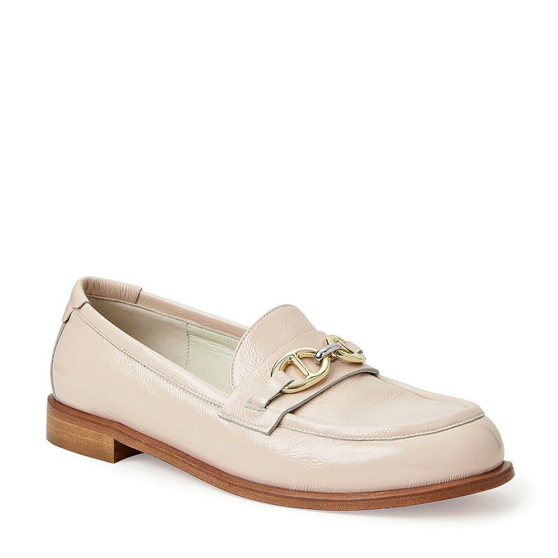 SASHA - NUDE CRINKLED PATENT