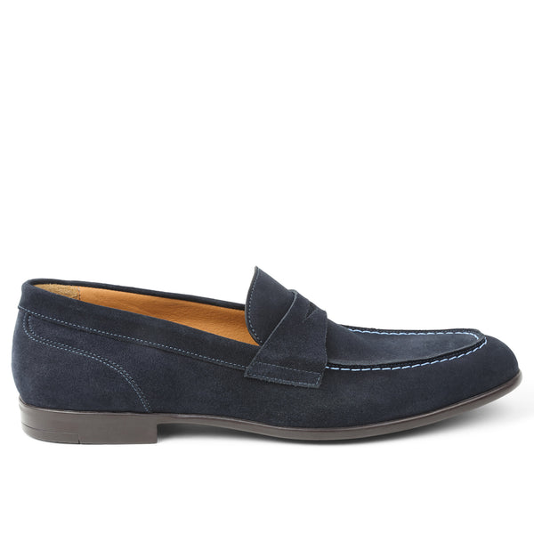 Silas Suede Loafer - Navy