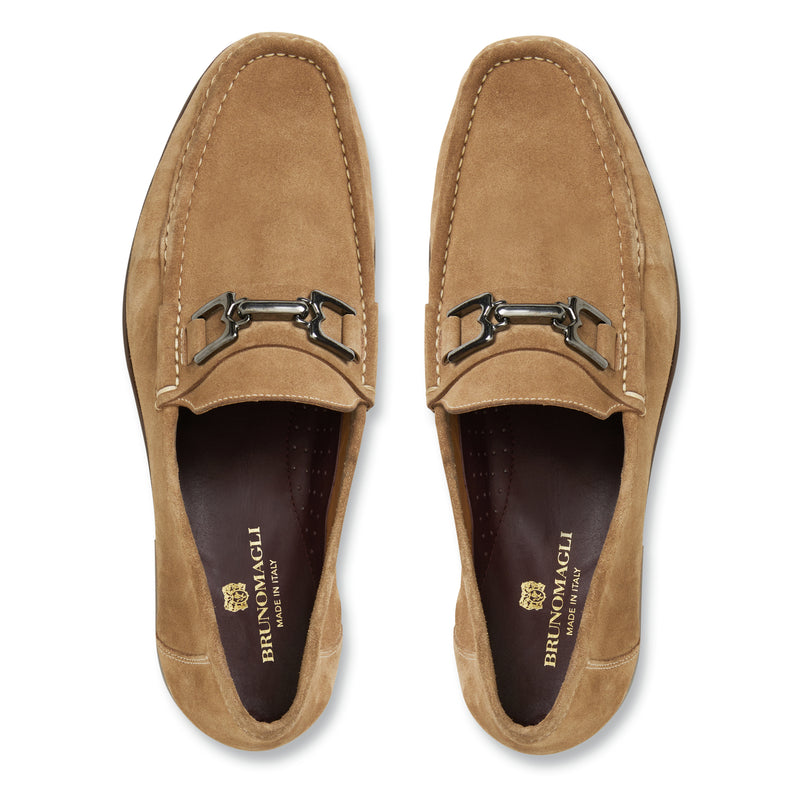TRIESTE classic Suede Moccasin-Taupe SUEDE