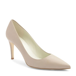 Telma Leather Pointed-Toe Pump-Natural