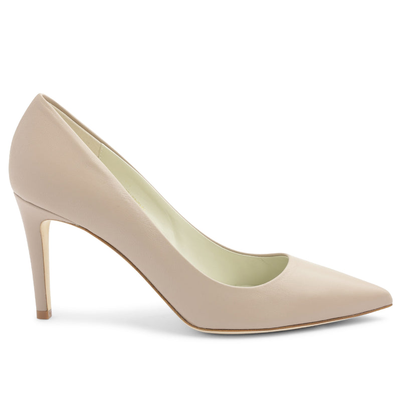 Telma Leather Pointed-Toe Pump-Natural – Bruno Magli