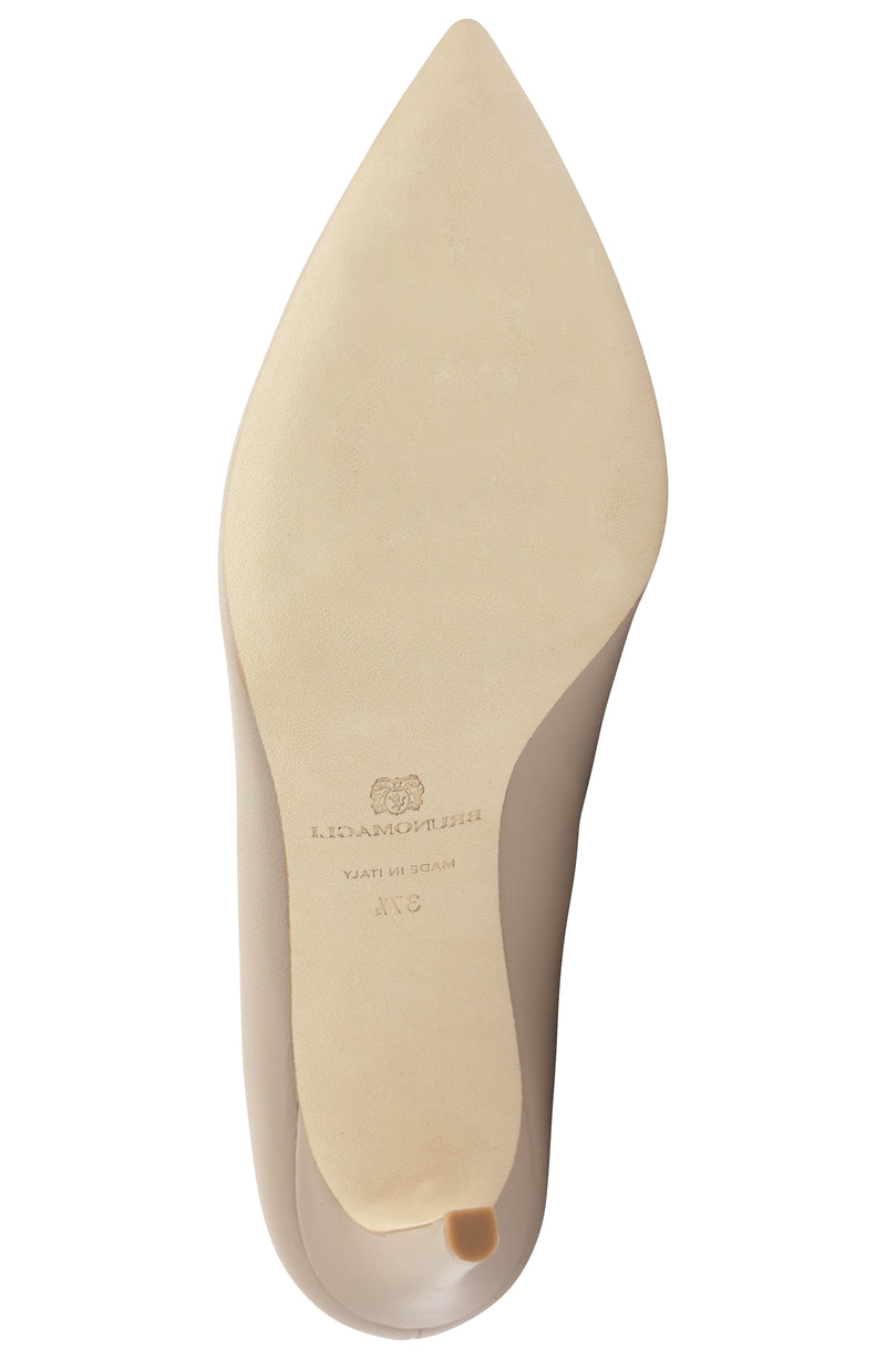 Telma Leather Pointed-Toe Pump-Natural