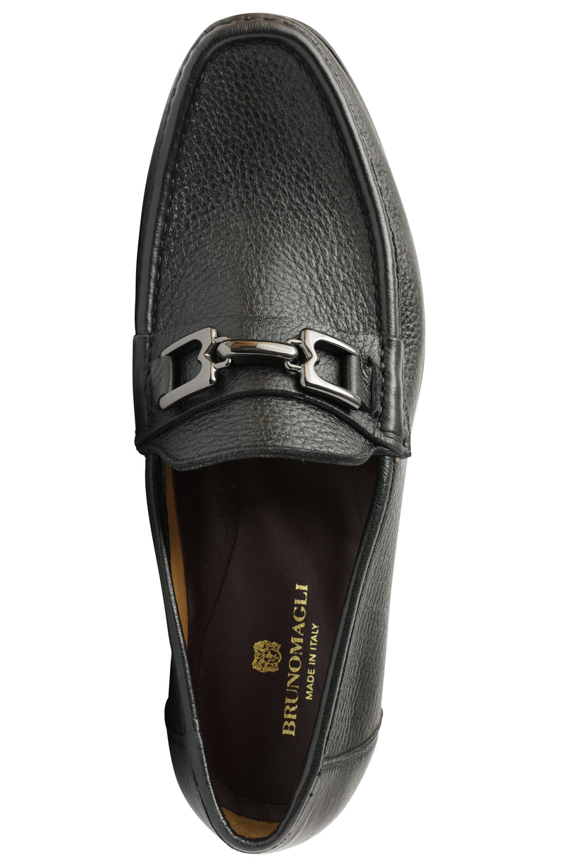 Trieste Classic Leather Moccasin - Black Cervo