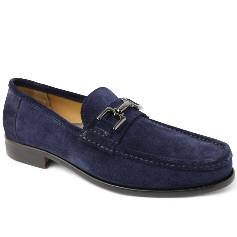 Trieste Classic Leather Moccasin - Navy Suede