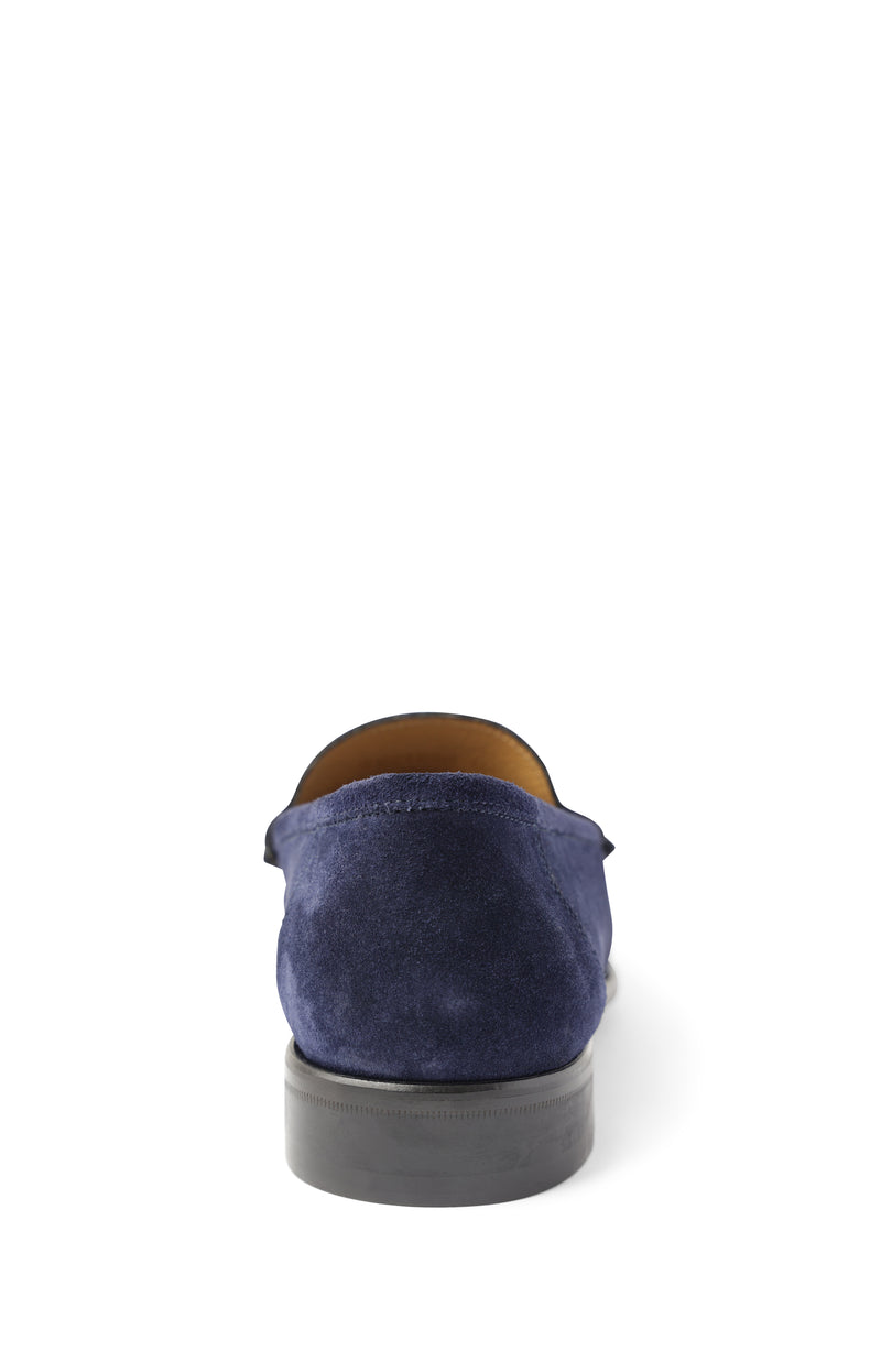 Trieste Classic Leather Moccasin - Navy Suede