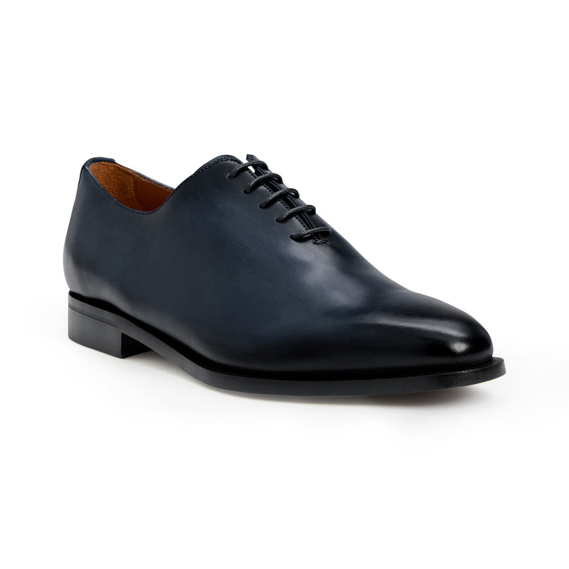 COLLEZIONE VELENO LEATHER OXFORD-NAVY