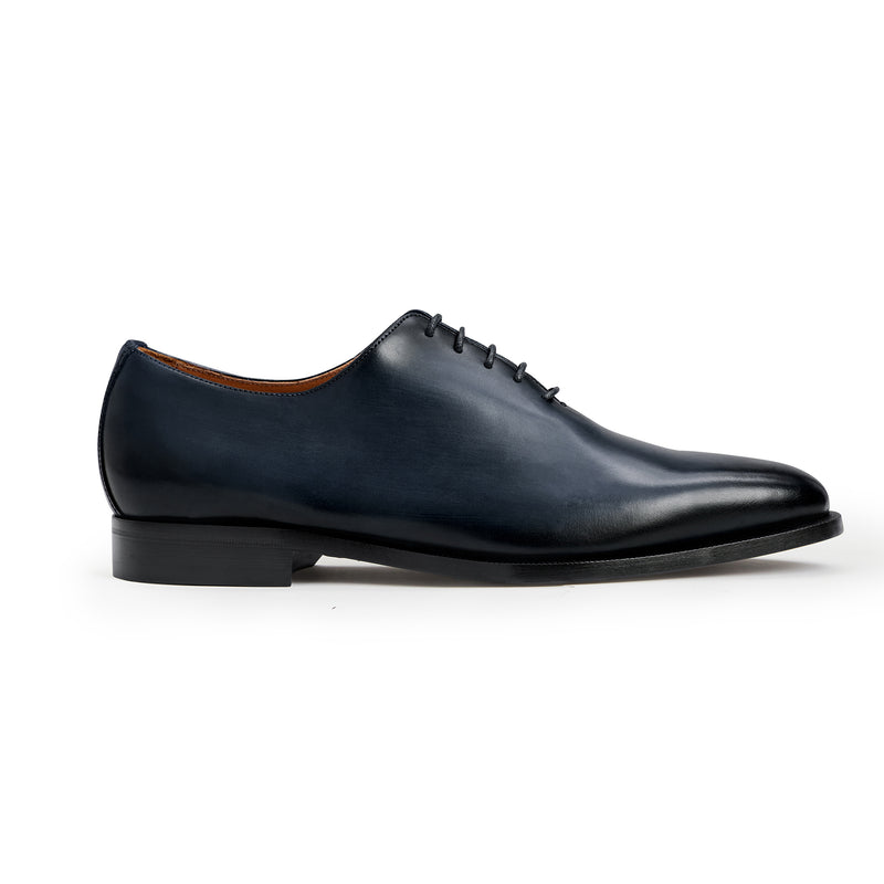 COLLEZIONE VELENO LEATHER OXFORD-NAVY