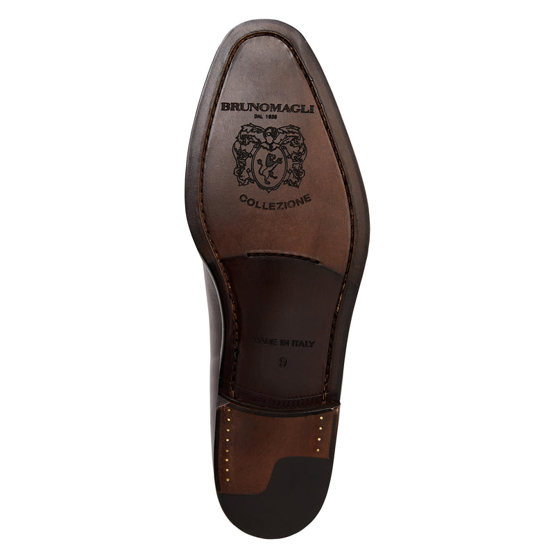 COLLEZIONE VELENO LEATHER OXFORD-BROWN