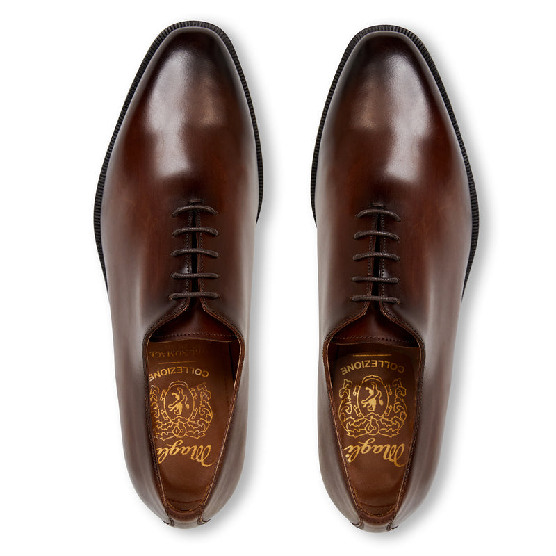 COLLEZIONE VELENO LEATHER OXFORD-BROWN