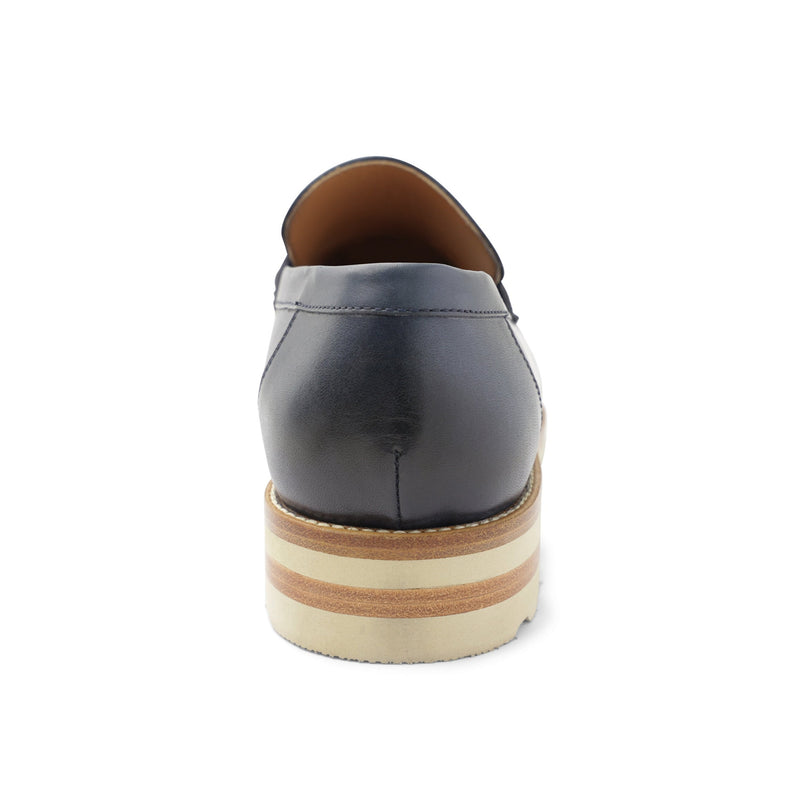 Varrone Classic Leather Penny Loafer - Blue