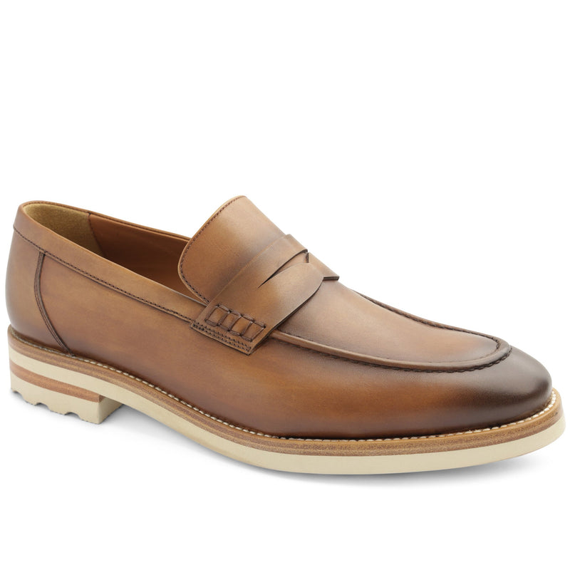 Varrone Classic Leather Penny Loafer - Cognac