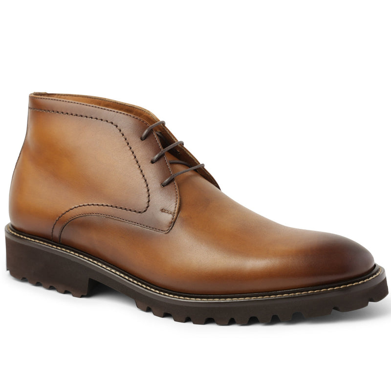 Vicolo Tailored Chukka Leather Boot - Cognac