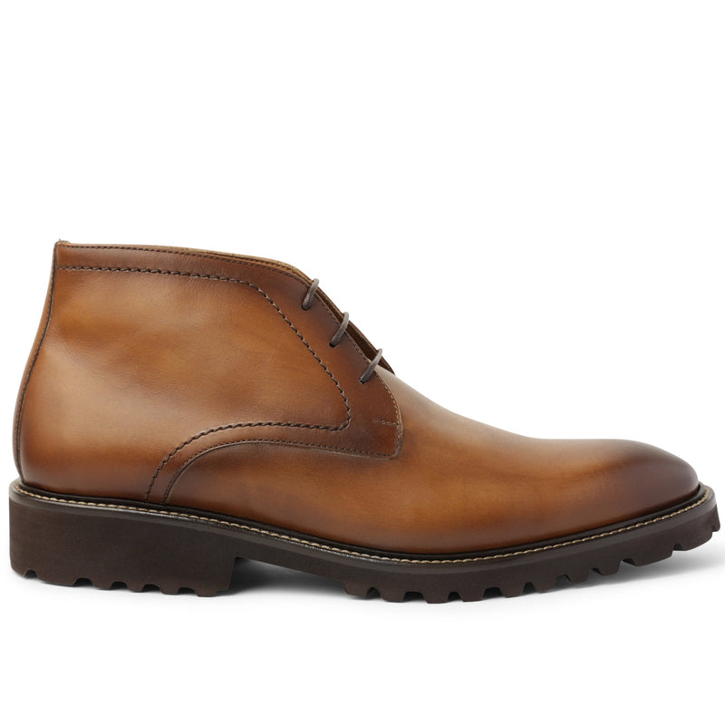 Vicolo Tailored Chukka Leather Boot - Cognac