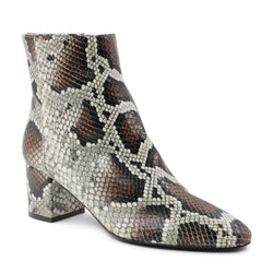 Vinny Leather Ankle Boot - Roccia/Tan Snake