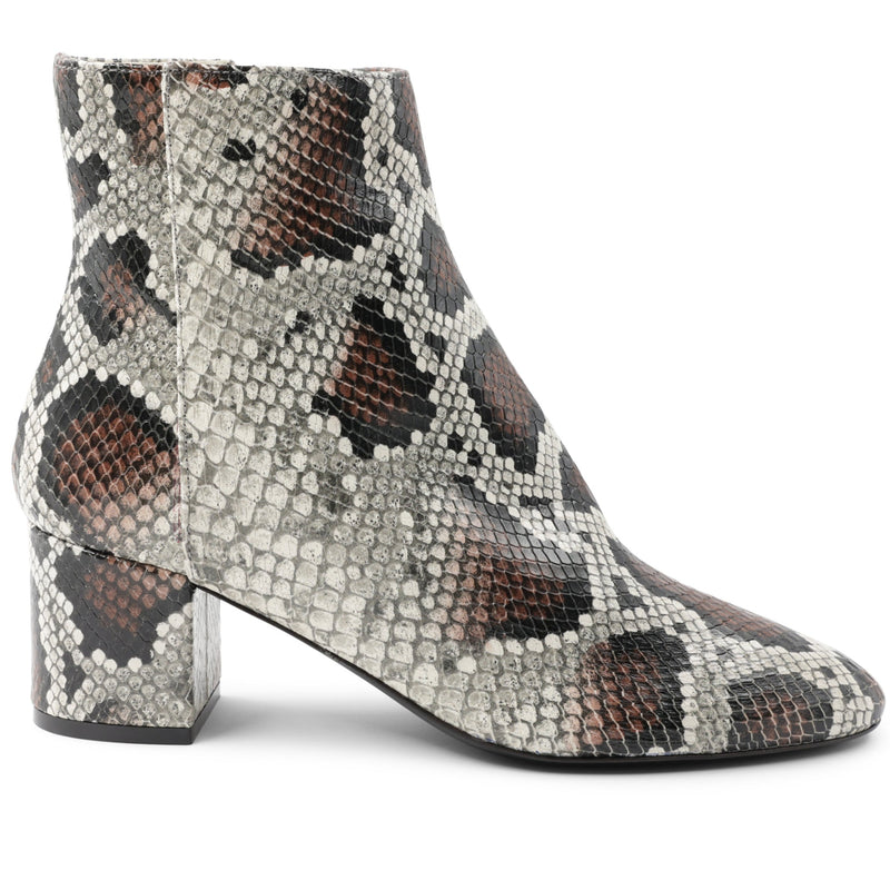 Vinny Leather Ankle Boot - Roccia/Tan Snake