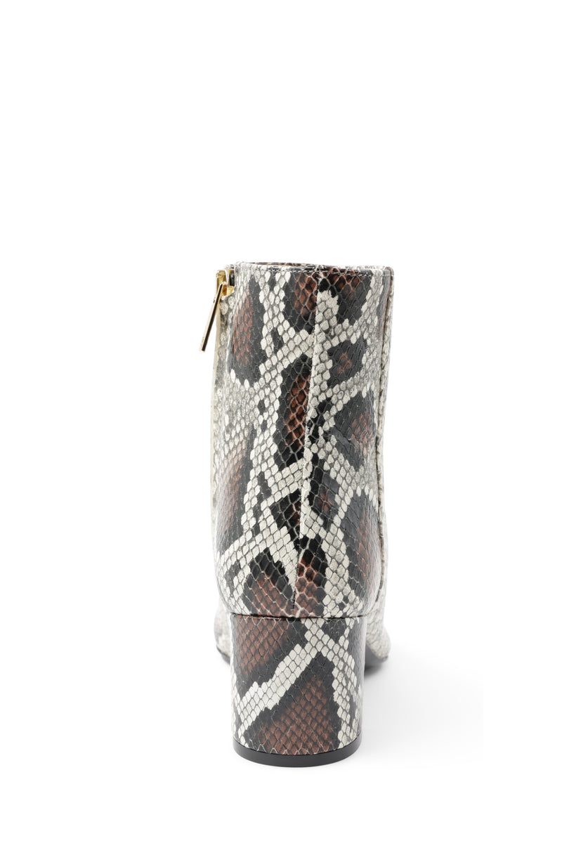 Vinny Leather Ankle Boot - Roccia/Tan Snake