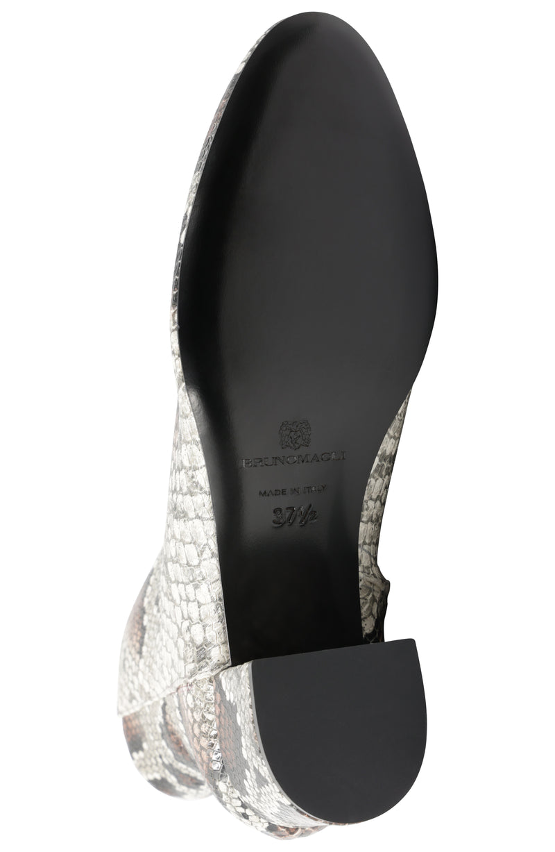 Vinny Leather Ankle Boot - Roccia/Tan Snake