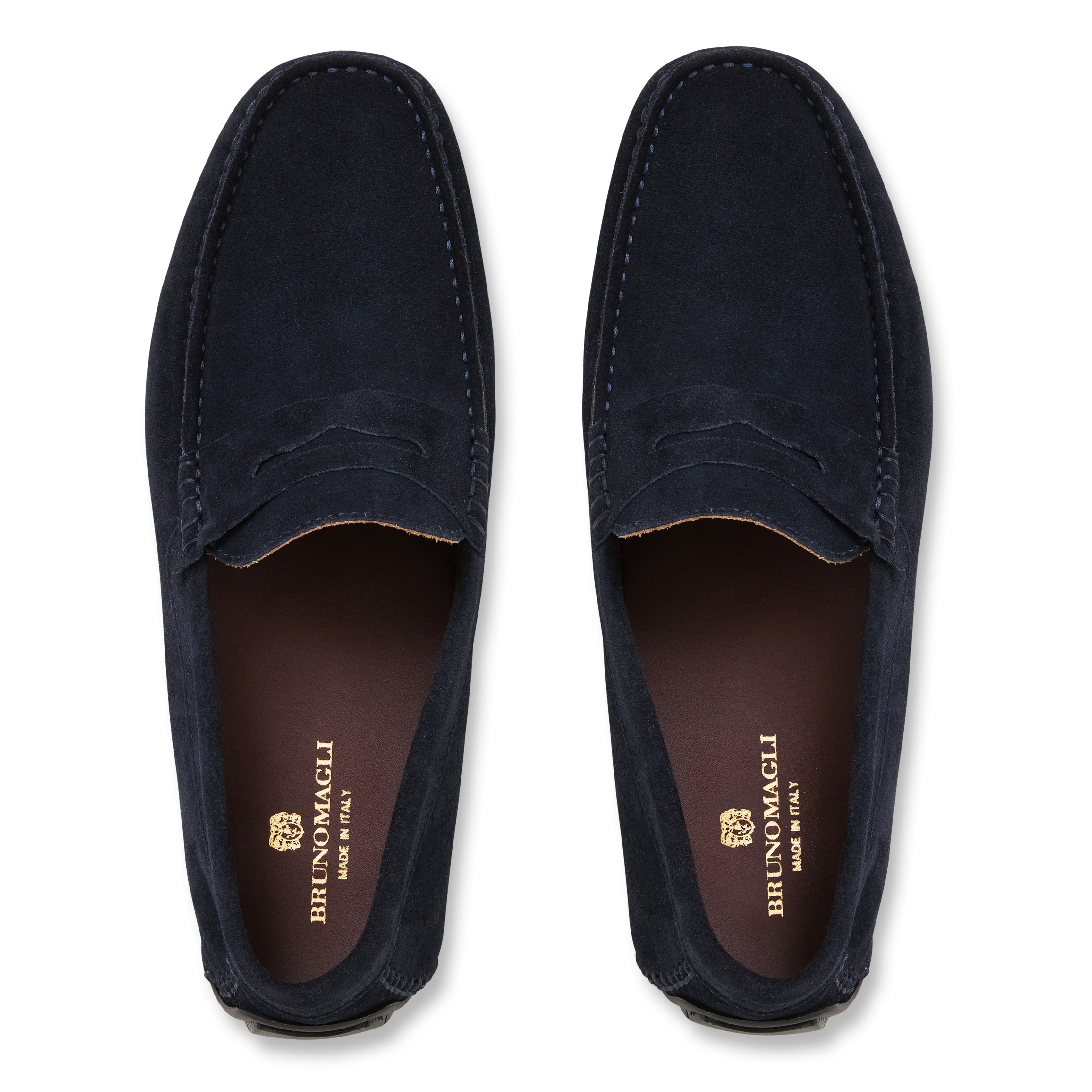XANE CASUAL SUEDE SLIP-ON DRIVING MOCCASIN-NAVY – Bruno Magli