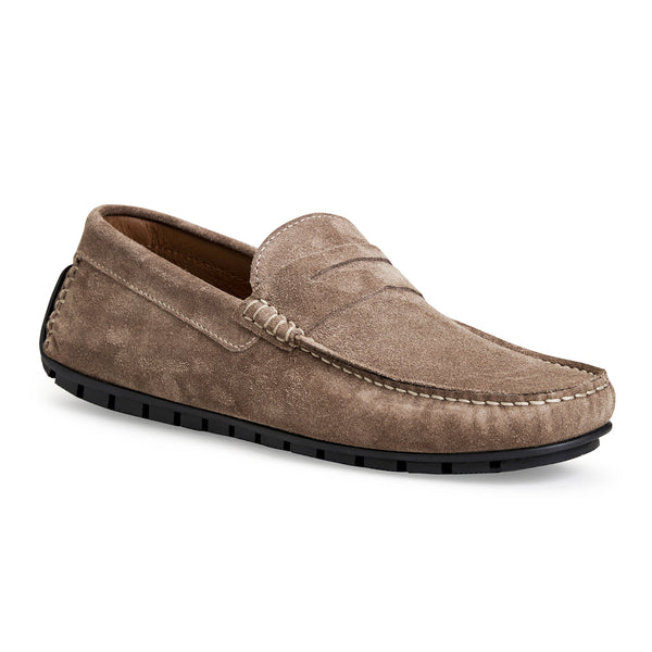 XANE CASUAL SUEDE SLIP-ON DRIVING MOCCASIN-TAUPE