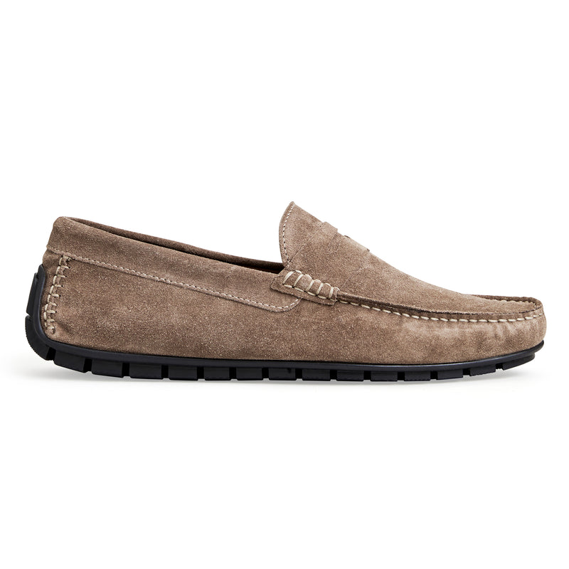 XANE CASUAL SUEDE SLIP-ON DRIVING MOCCASIN-TAUPE