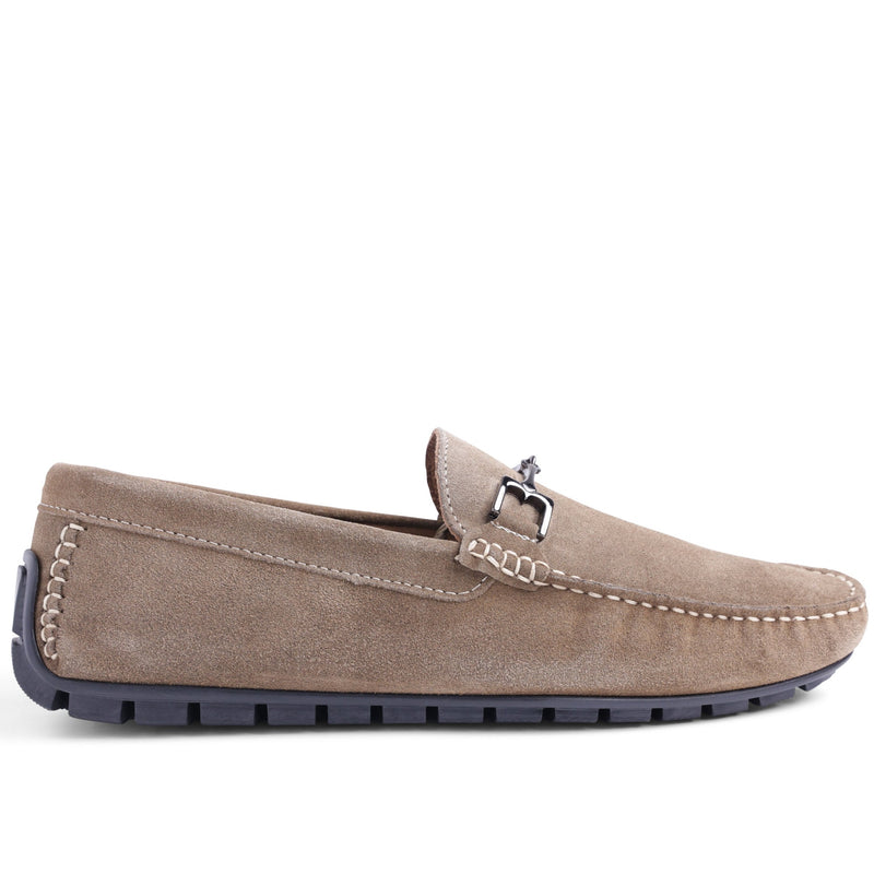 Xander Casual Suede Driving Moccasin - Bark