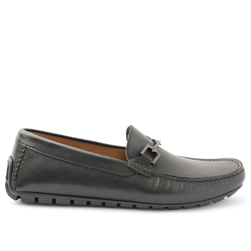 Xander Leather Driving Moccasin - Black