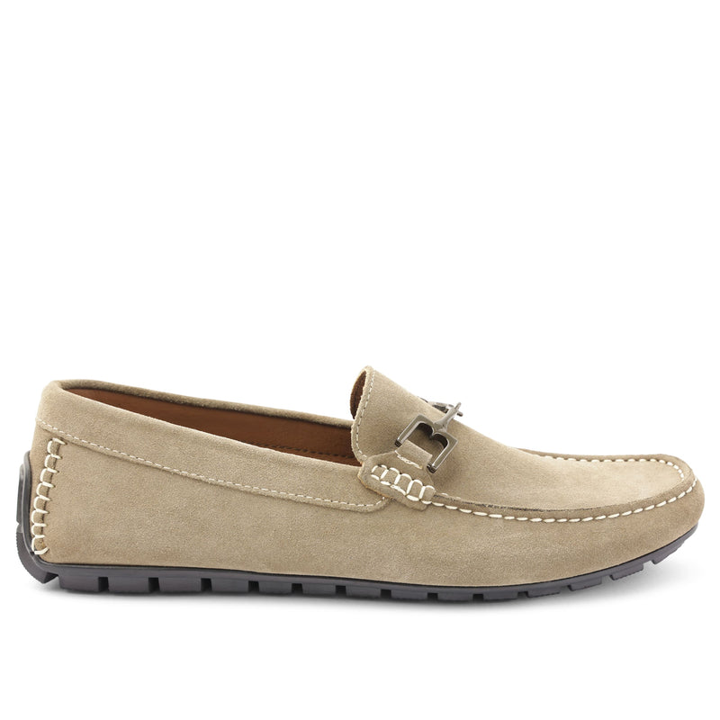 Xander Suede Driving Moccasin - Taupe – Bruno Magli