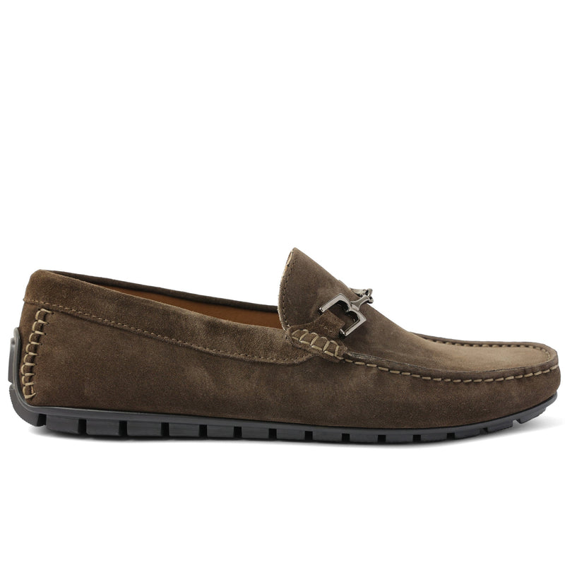 Xander Casual Driving Moccasin - Dark Brown Suede