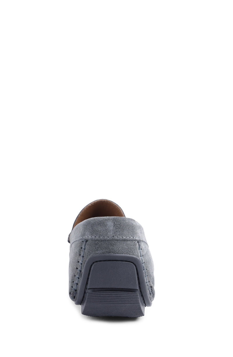 Xander Casual Driving Moccasin - Dark Grey Suede
