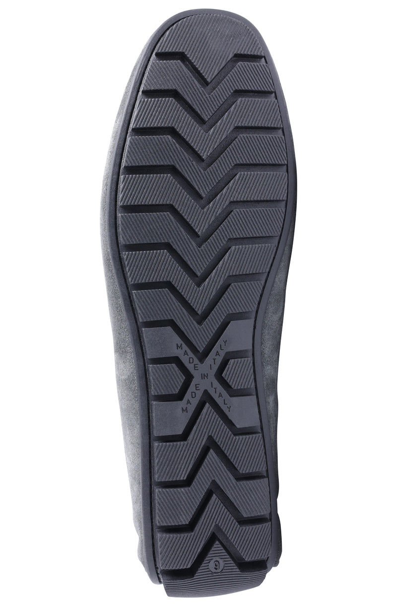 Xander Casual Driving Moccasin - Dark Grey Suede