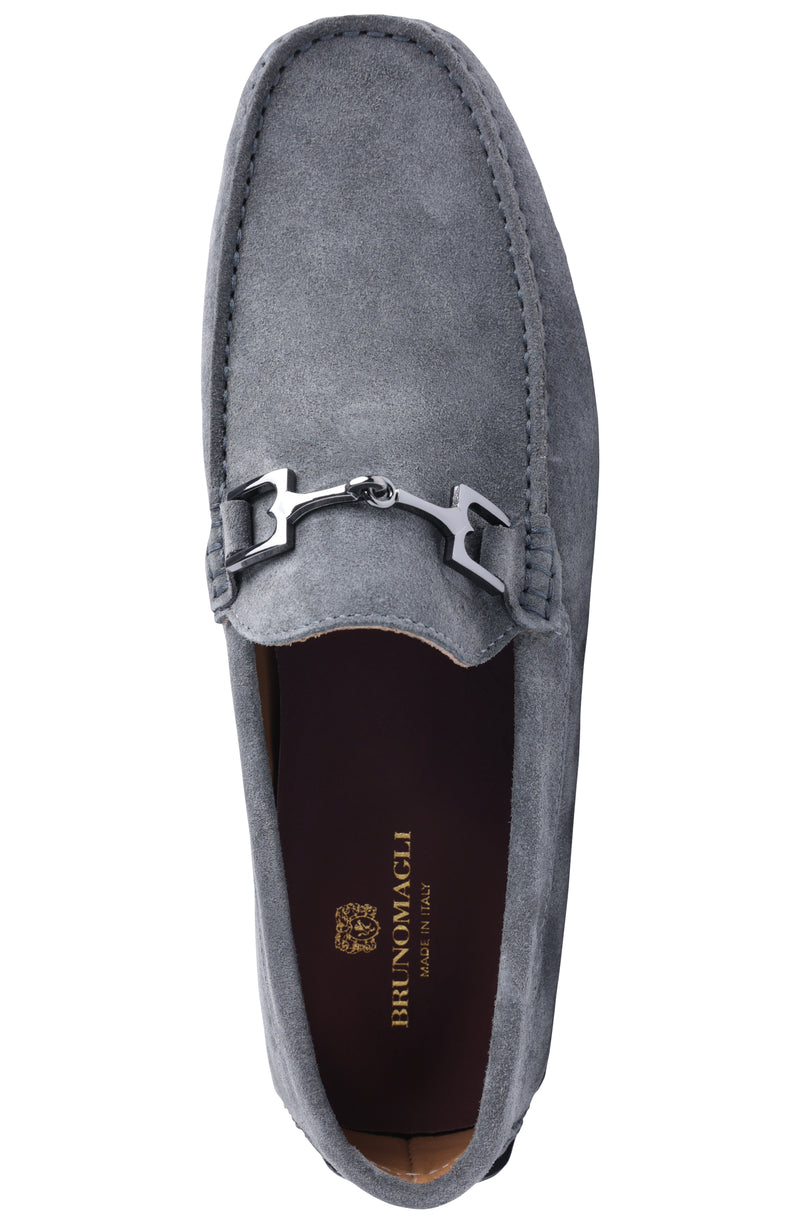 Xander Casual Driving Moccasin - Dark Grey Suede