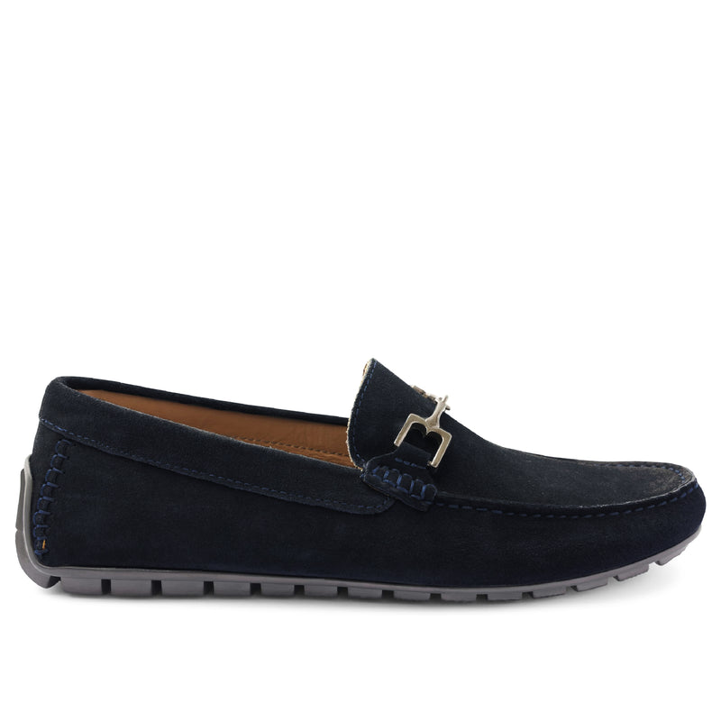 Xander Suede Driving Moccasin - Navy