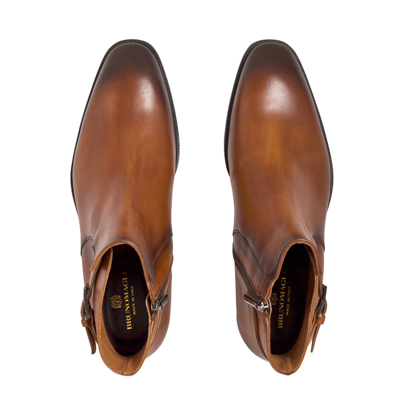 Angiolini Leather Dress Boot - Cognac