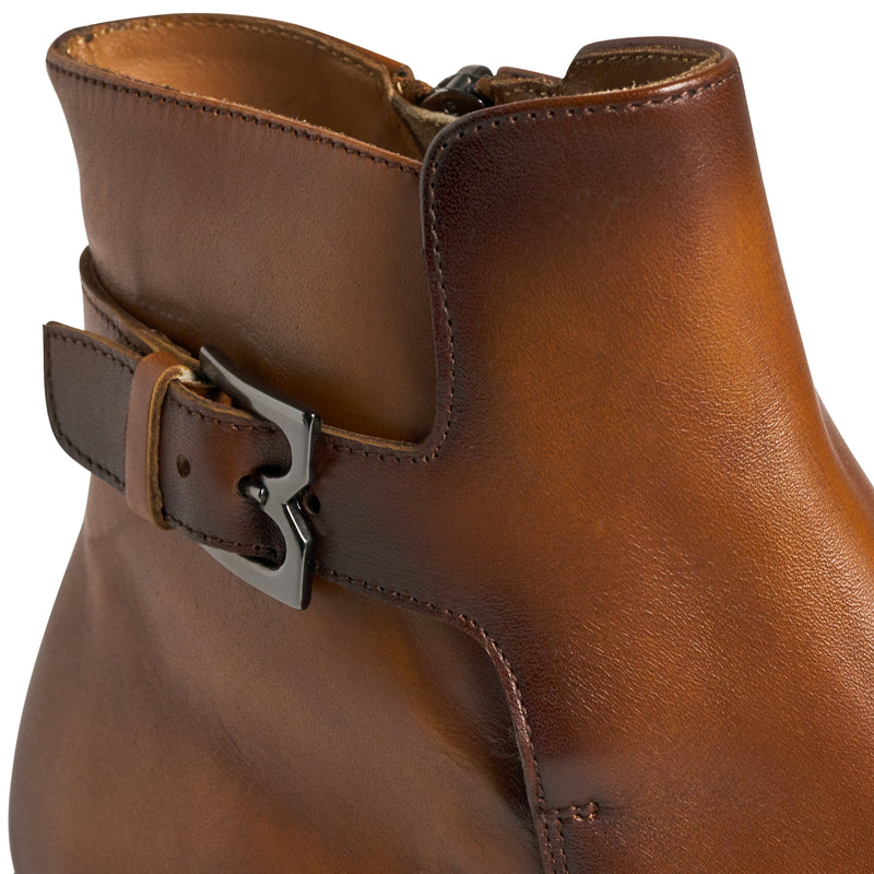 Angiolini Leather Dress Boot - Cognac