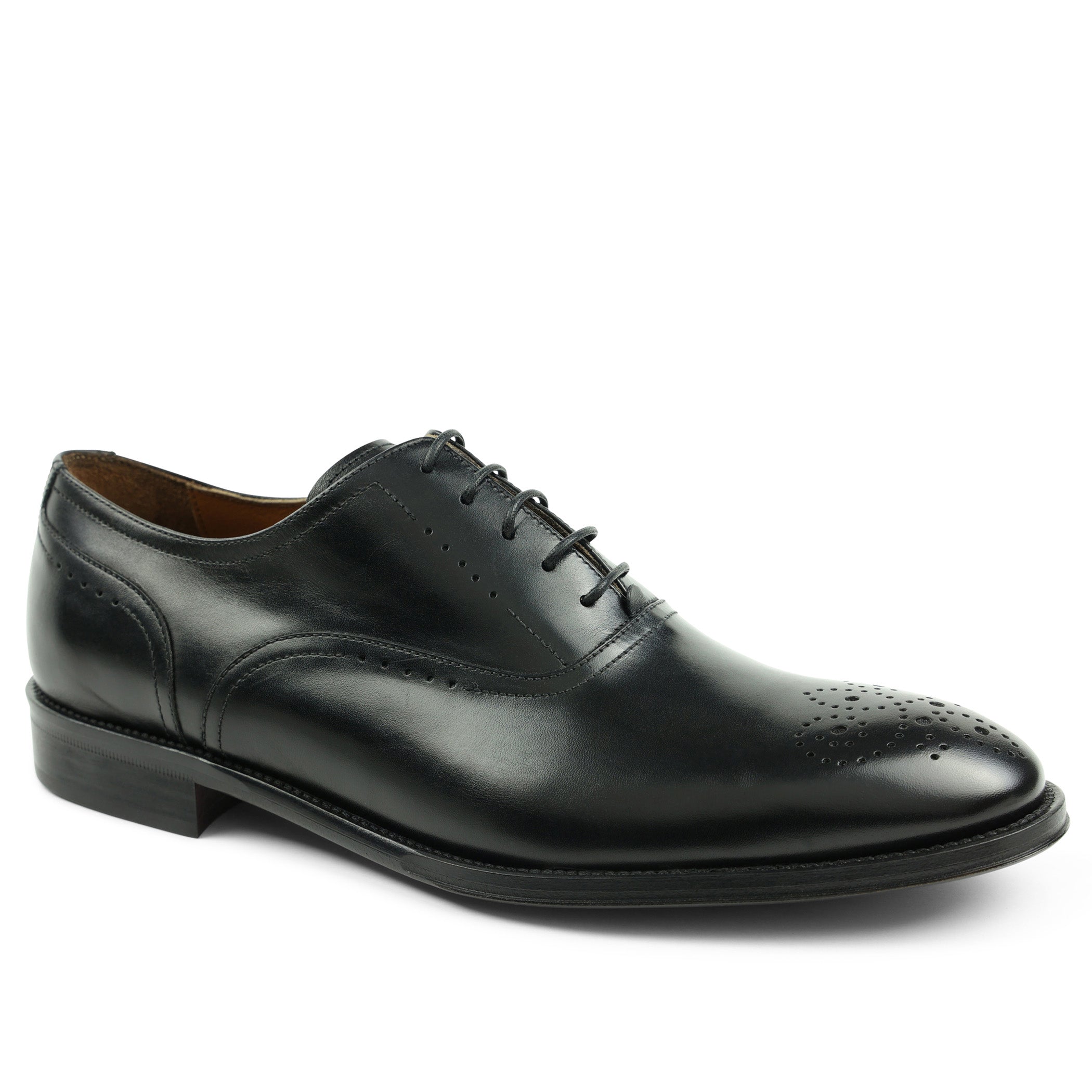 Arno Plain-Toe Balmoral Oxford - Black – Bruno Magli