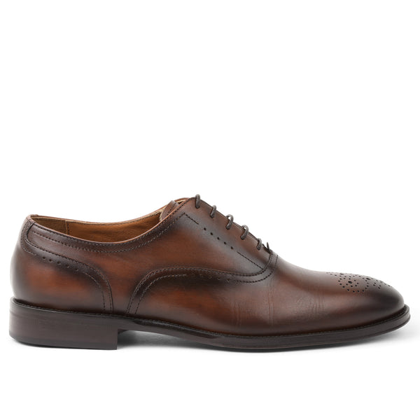 Arno Plain-Toe Balmoral Oxford - Cognac