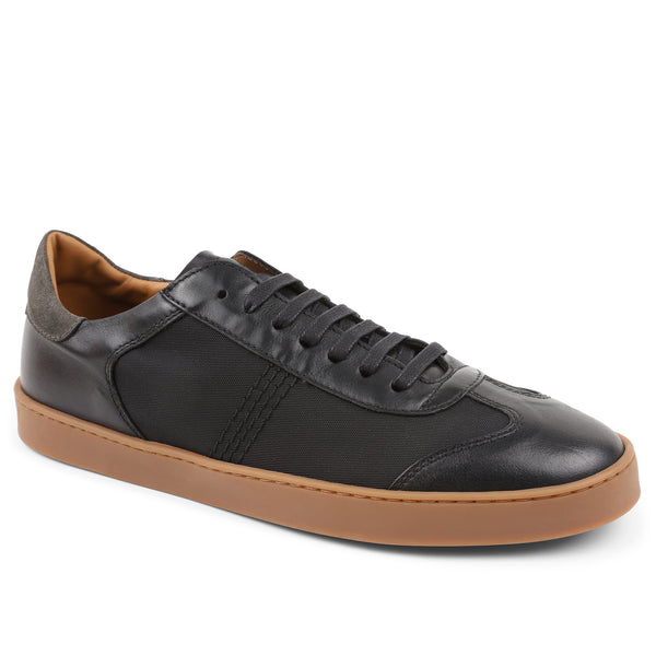 Bono Leather/Nylon Lace-Up Sneaker - Black