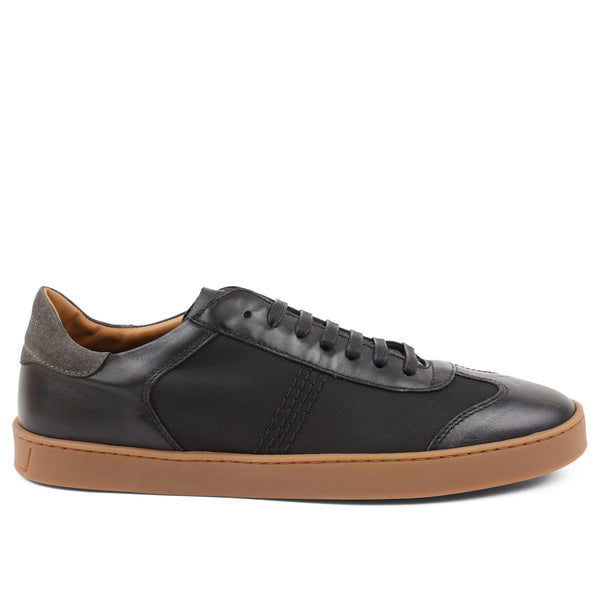 Bono Leather/Nylon Lace-Up Sneaker - Black