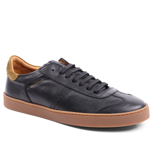 Bono Leather Lace-Up Sneaker - Black