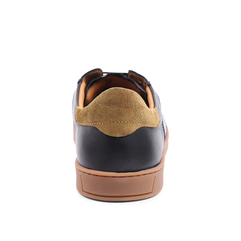 Bono Leather Lace-Up Sneaker - Black