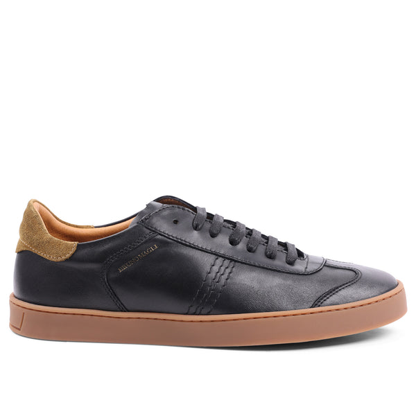 Bono Leather Lace-Up Sneaker - Black