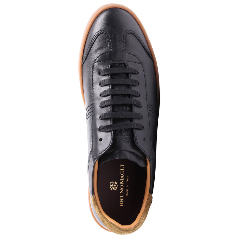 Bono Leather Lace-Up Sneaker - Black