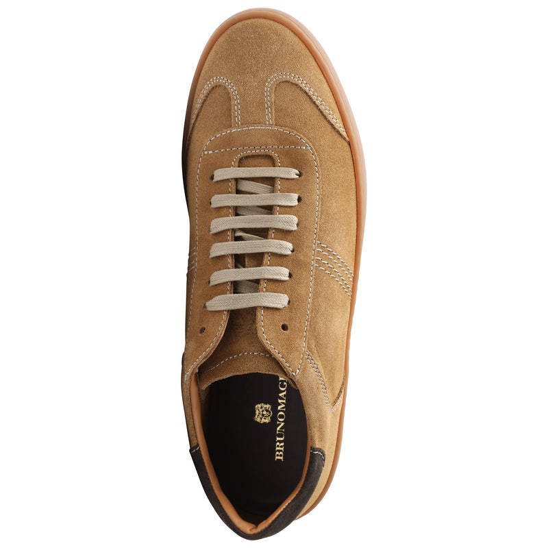 Bono Suede Lace-Up Sneaker - Cognac