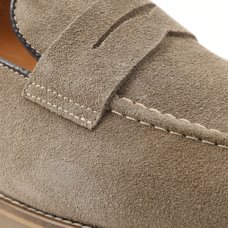 Cali Suede Penny Loafer - Taupe