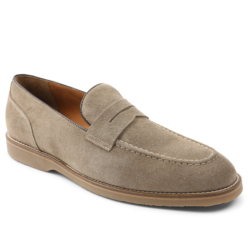 Cali Suede Penny Loafer - Taupe