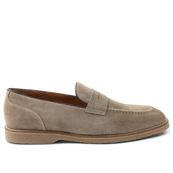 Cali Suede Penny Loafer - Taupe