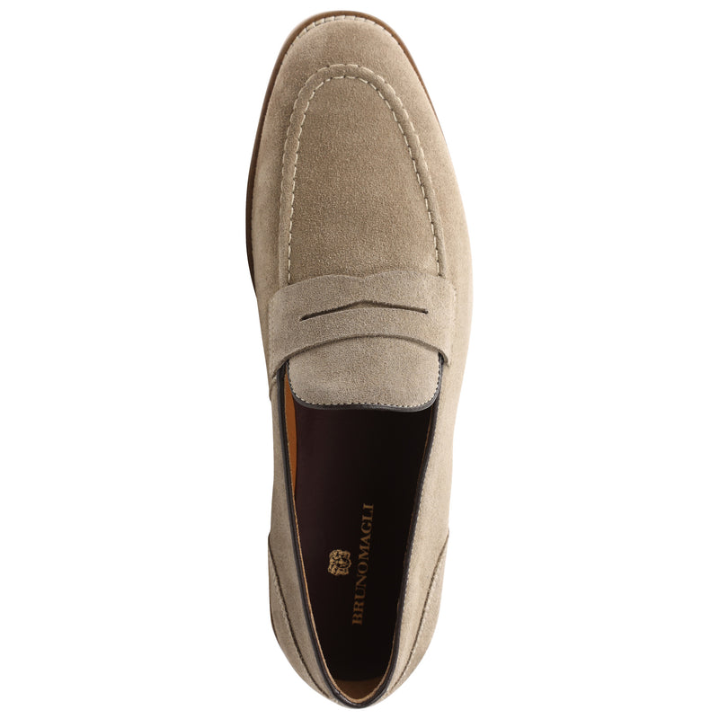 Cali Suede Penny Loafer - Taupe