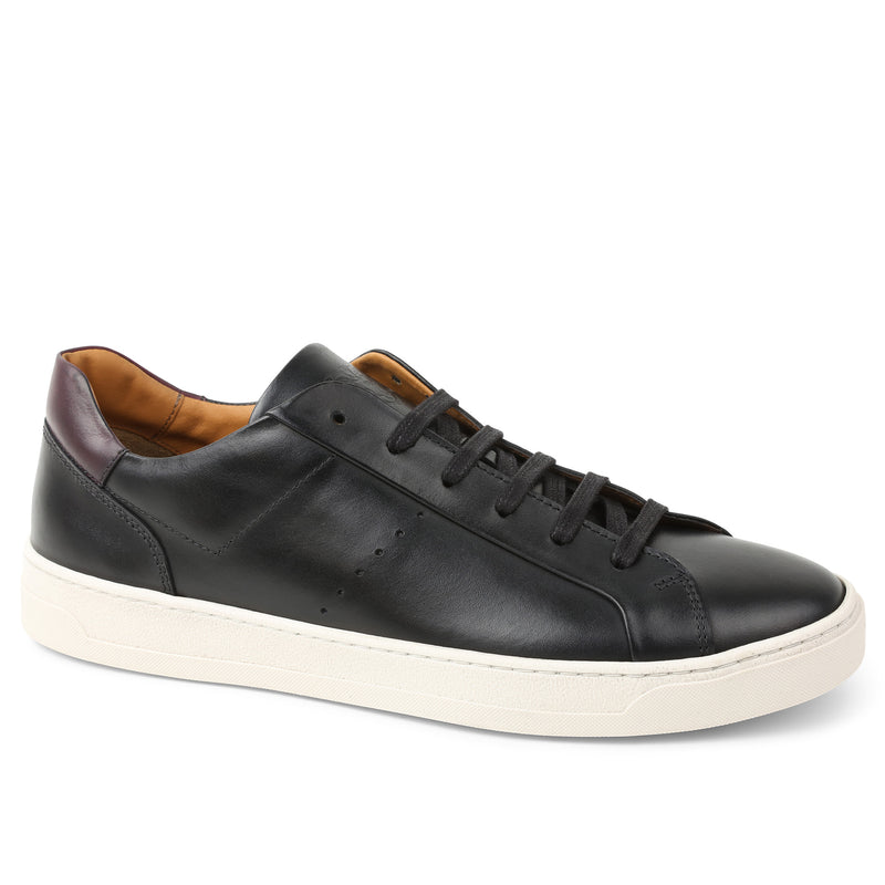 Dante Lace-to-Toe Leather Sneaker - Black